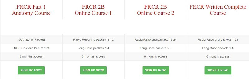 Revise Radiology Courses FRCR charges