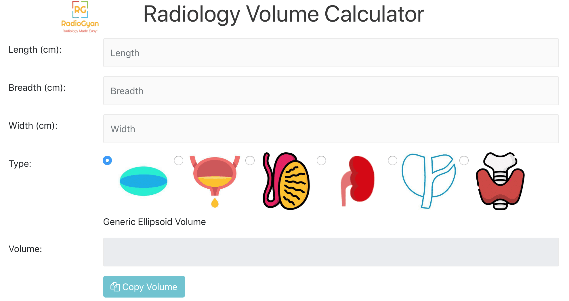 prostate volume size calculator